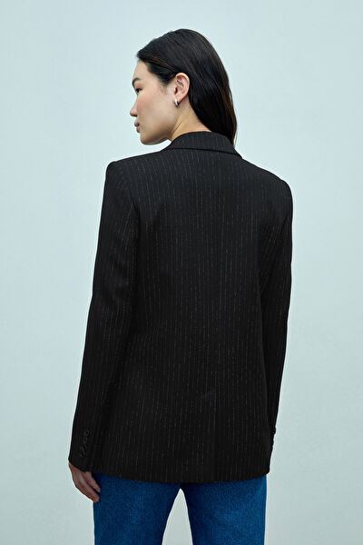 SİYAH SİMLİ OVERSIZE CEKET 3