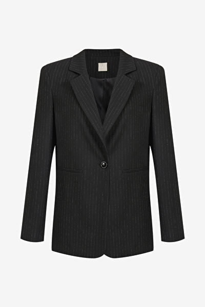 SİYAH SİMLİ OVERSIZE CEKET 4