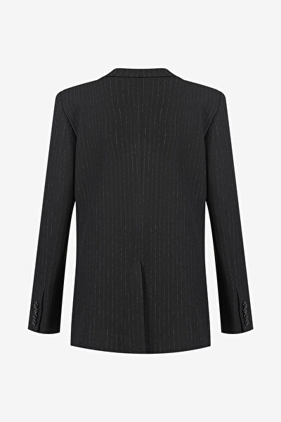 SİYAH SİMLİ OVERSIZE CEKET 5