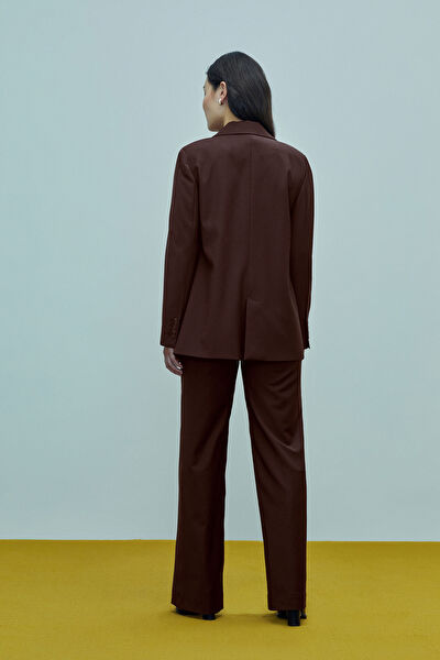 KAHVERENGİ YÜNLÜ OVERSIZE CEKET 3