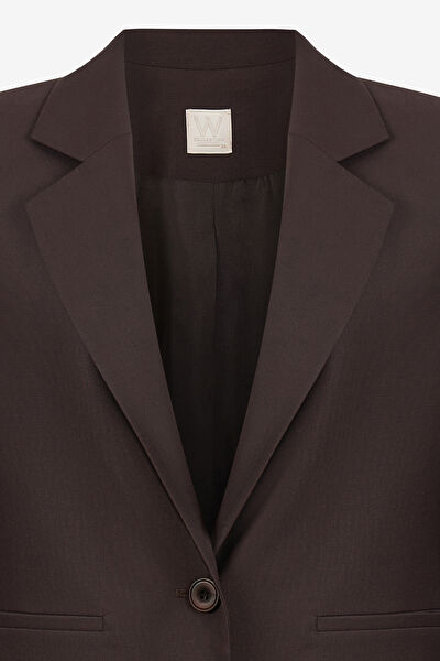 KAHVERENGİ YÜNLÜ OVERSIZE CEKET 6