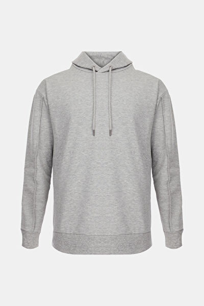 GRİ KAPUŞONLU SWEATSHİRT 4