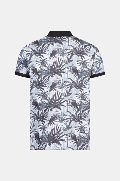 SİYAH DESENLİ POLO YAKA T-SHIRT 5