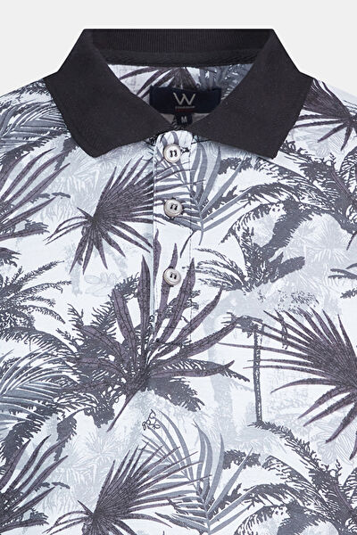 SİYAH DESENLİ POLO YAKA T-SHIRT 6