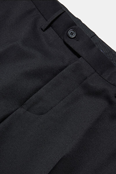 SİYAH YÜN FLANNEL PANTOLON 6