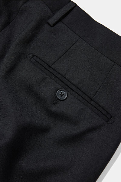 SİYAH YÜN FLANNEL PANTOLON 7