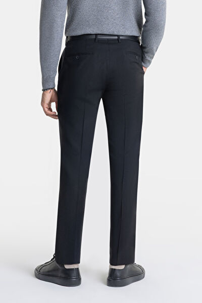 SİYAH YÜN FLANNEL PANTOLON 3