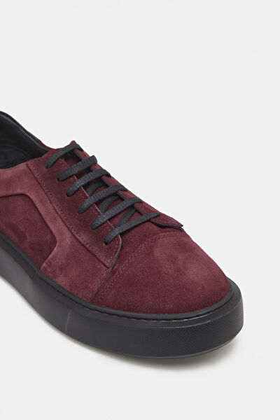 BORDO SÜET SPOR AYAKKABI 4