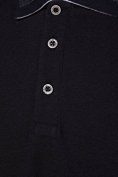 SİYAH POLO YAKA KISA KOLLU T-SHIRT 3