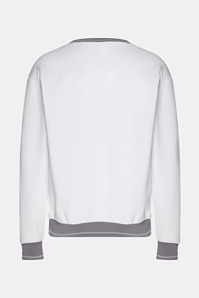 EKRU BİSİKLET YAKA SWEATSHIRT 5