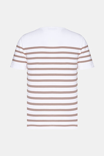 BEJ BİSİKLET YAKA T-SHIRT 4