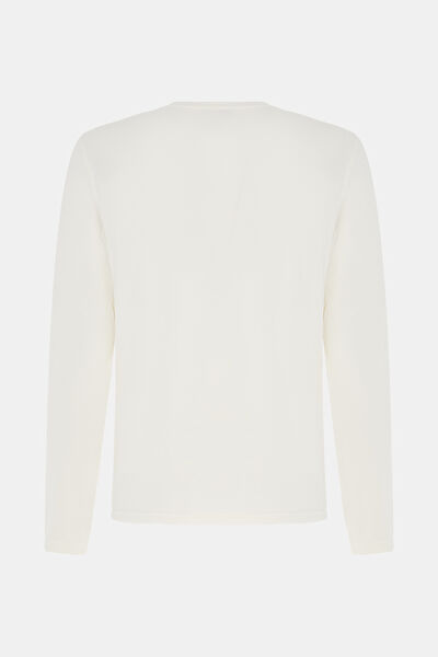 EKRU BİSİKLET YAKA UZUN KOLLU SWEATSHIRT 3