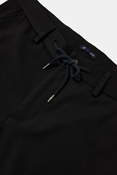 SİYAH BORU PAÇA CASUAL SPOR PANTOLON 3
