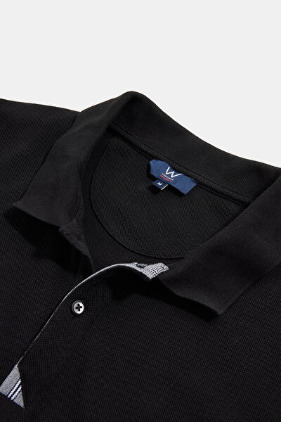 SİYAH POLO YAKA UZUN KOLLU SWEATSHIRT 3