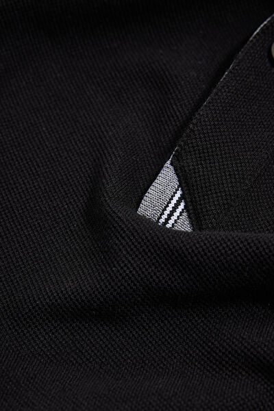 SİYAH POLO YAKA UZUN KOLLU SWEATSHIRT 4