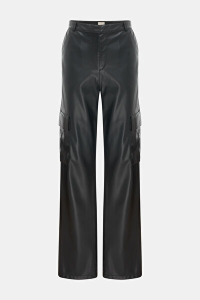 SİYAH WIDE LEG PANTOLON 4
