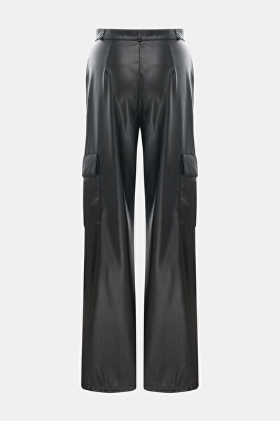 SİYAH WIDE LEG PANTOLON 5
