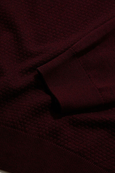 BORDO POLO YAKA UZUN KOLLU KAZAK 4