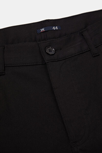 SİYAH BORU PAÇA DIAGONAL ÇİZGİLİ SPOR PANTOLON 6