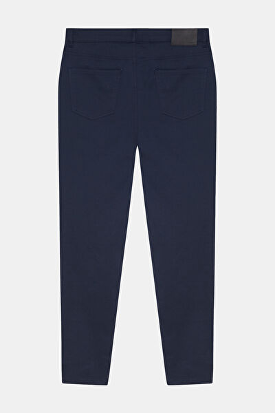 LACİVERT BORU PAÇA DIAGONAL ÇİZGİLİ SPOR PANTOLON 4