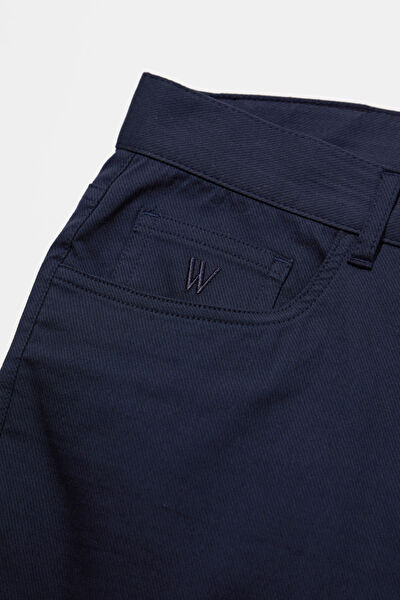 LACİVERT BORU PAÇA DIAGONAL ÇİZGİLİ SPOR PANTOLON 5
