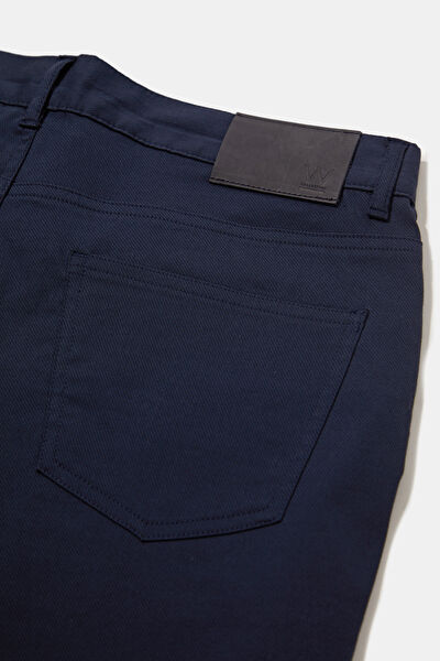 LACİVERT BORU PAÇA DIAGONAL ÇİZGİLİ SPOR PANTOLON 7