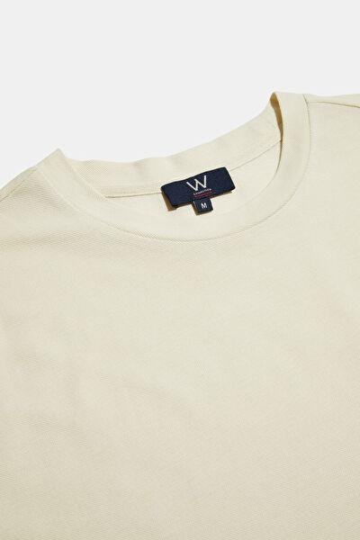 BEJ BİSİKLET YAKA T-SHIRT 3