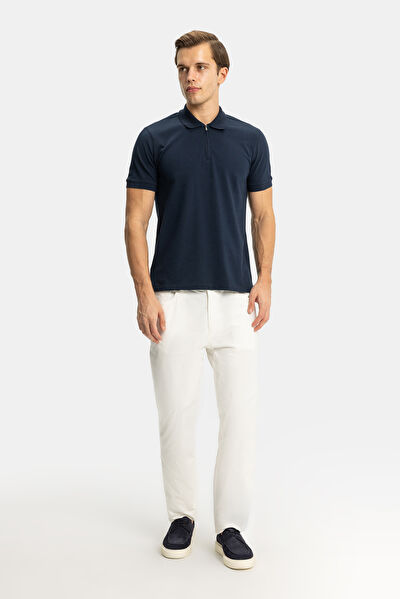STANDART KALIP LACİVERT POLO YAKA T-SHİRT 4