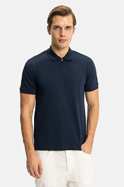 STANDART KALIP LACİVERT POLO YAKA T-SHİRT 5