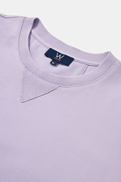 LİLA BİSİKLET YAKA T-SHIRT 3