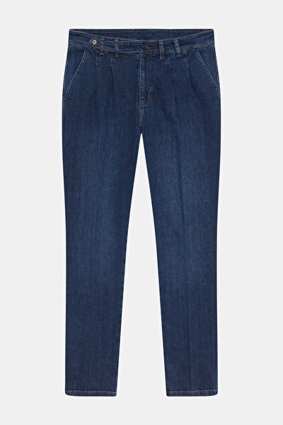 PİLELİ LOOSE İNDİGO JEAN PANTOLON 3