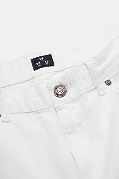 REGULAR BEYAZ JEAN PANTOLON 6