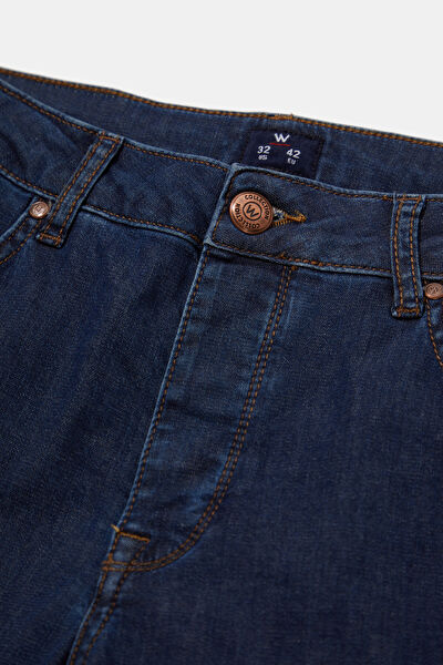 SLIM KOYU MAVİ JEAN PANTOLON 5