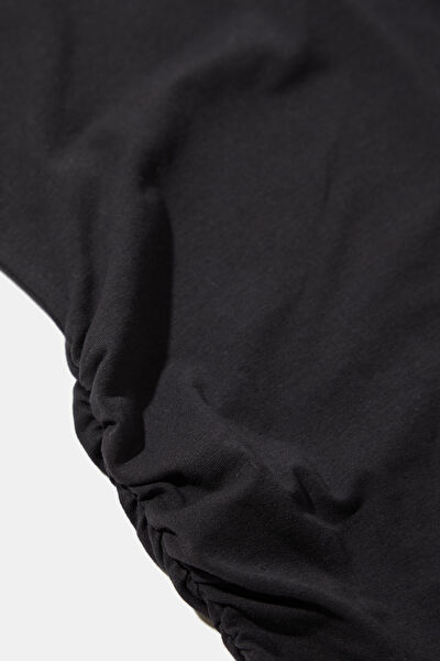 SİYAH ASİMETRİK DETAYLI TSHIRT 10