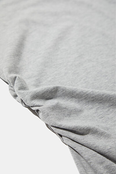 GRİ MELANJ ASİMETRİK DETAYLI TSHIRT 7