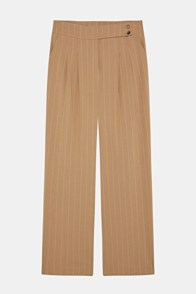 CAMEL WIDE LEG PANTOLON 5