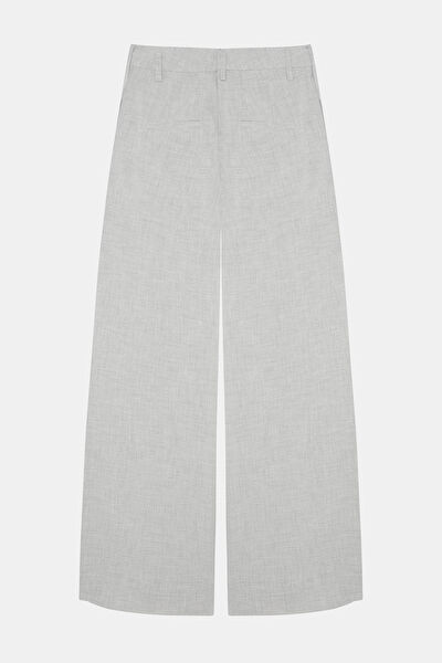 GRİ MELANJ WIDE LEG PANTOLON 6