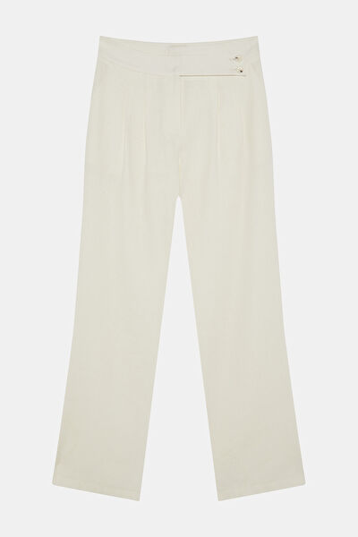 BEYAZ WIDE LEG PANTOLON 5