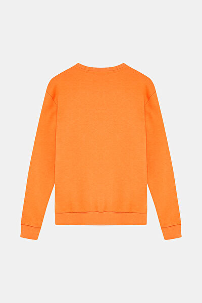 TURUNCU BİSİKLET YAKA UZUN KOLLU SWEATSHIRT 6