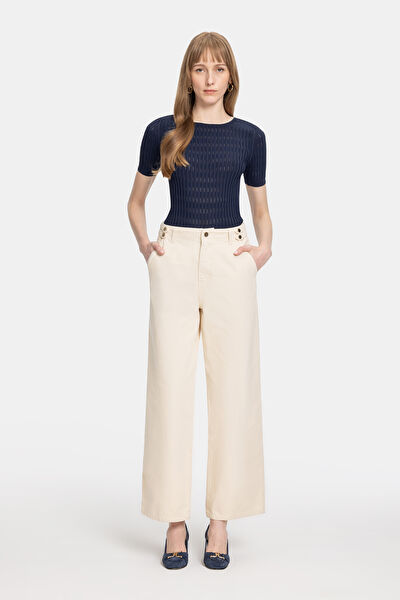 EKRU WIDE LEG JEAN PANTOLON 3
