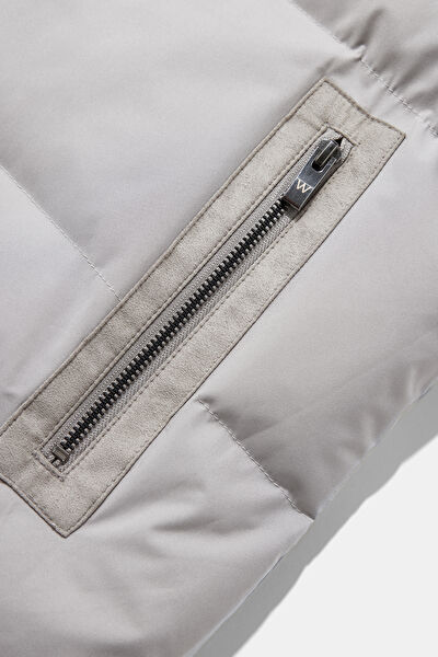 FERMUARLI GRİ  ŞİŞME MONT 10