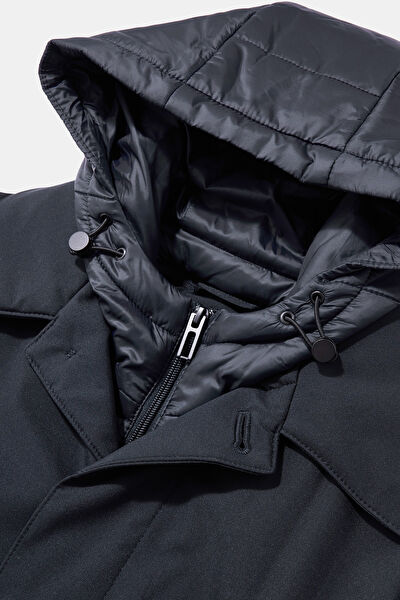 KAPUŞONLU LACİVERT PARKA 6