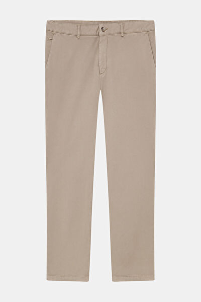 PARÇA BOYALI CAMEL PILESIZ CHINO SPOR PANTOLON 4