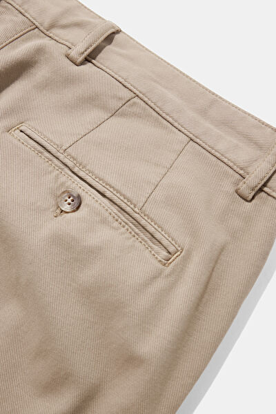 PARÇA BOYALI CAMEL PILESIZ CHINO SPOR PANTOLON 7