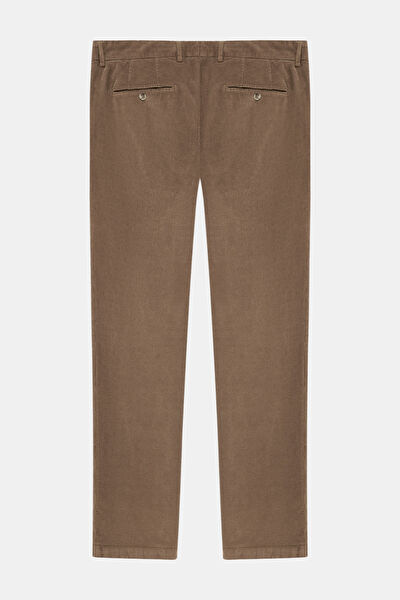 KAHVE FİTİLLİ KADİFE TEK PİLELİ CHINO PARÇA BOYALI SPOR PANTOLON 5