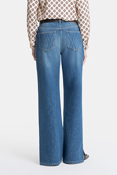MAVİ WIDE LEG JEAN PANTOLON 3