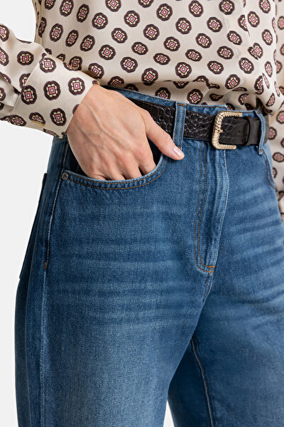 MAVİ WIDE LEG JEAN PANTOLON 4