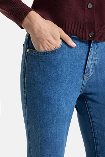 MAVİ WIDE LEG JEAN PANTOLON 4