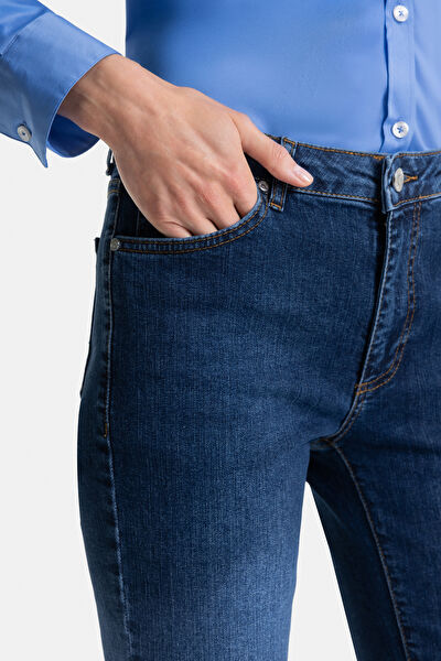 İNDİGO TAŞ DETAYLI JEAN PANTOLON 4