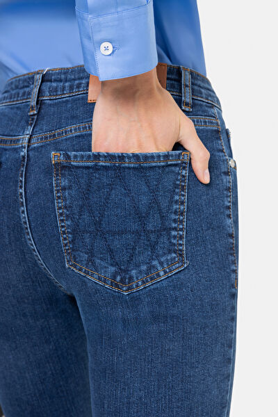 İNDİGO TAŞ DETAYLI JEAN PANTOLON 5